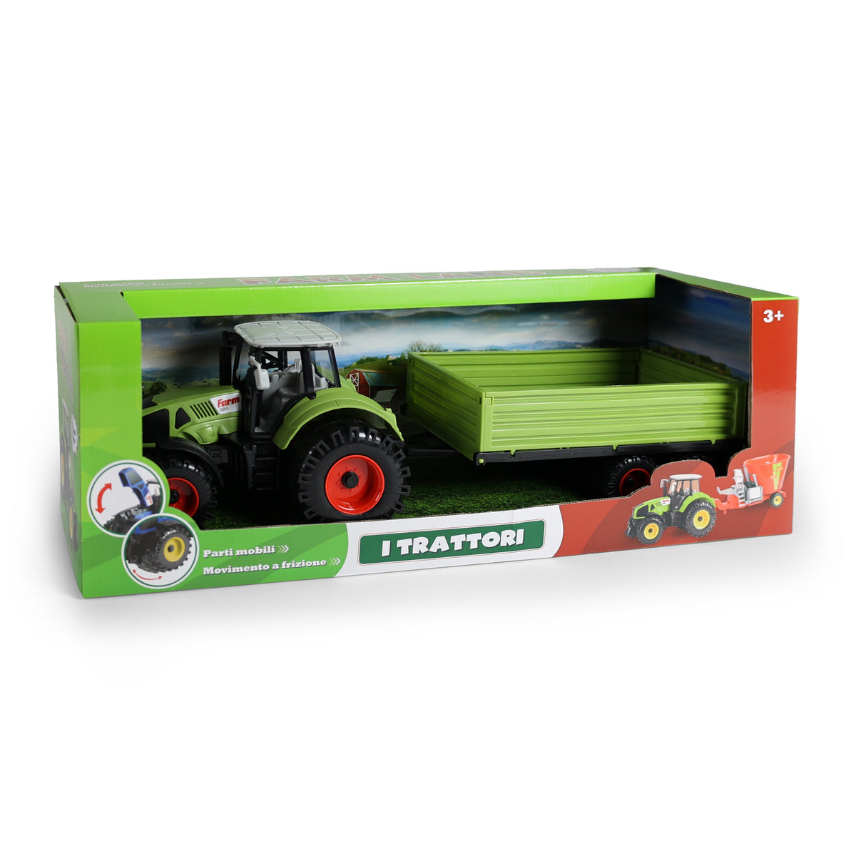 Farm Tractor With A Trailer 45 Cm