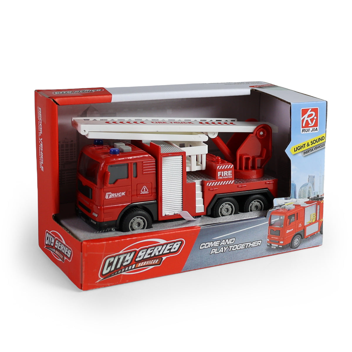 Fire Truck With A Ladder With Sound And Lights