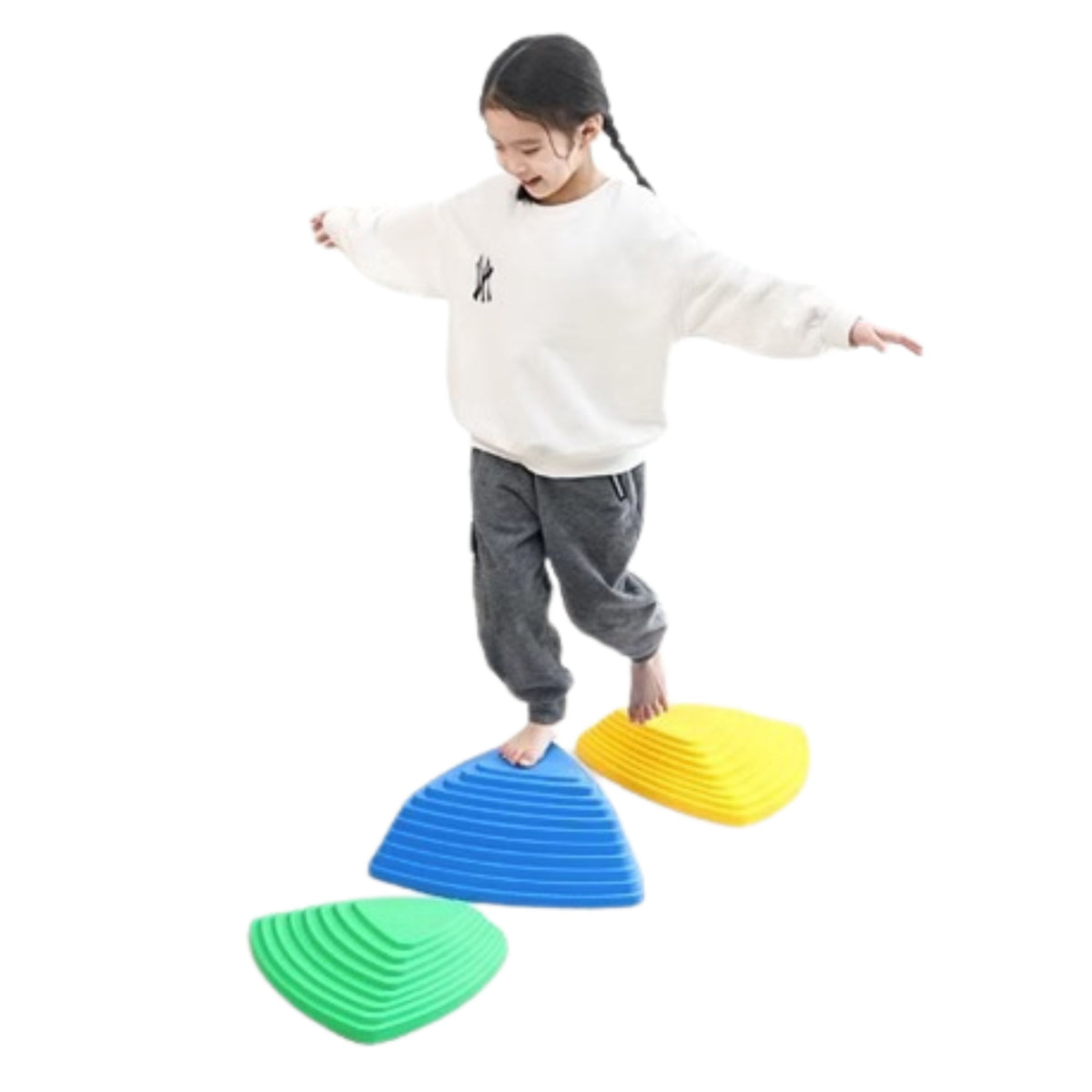 Sensory Educational Path - Colored Balance Stones 6 Pcs.