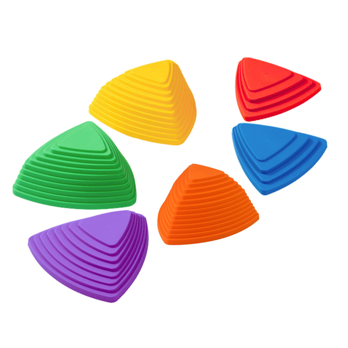 Sensory Educational Path - Colored Balance Stones 6 Pcs.