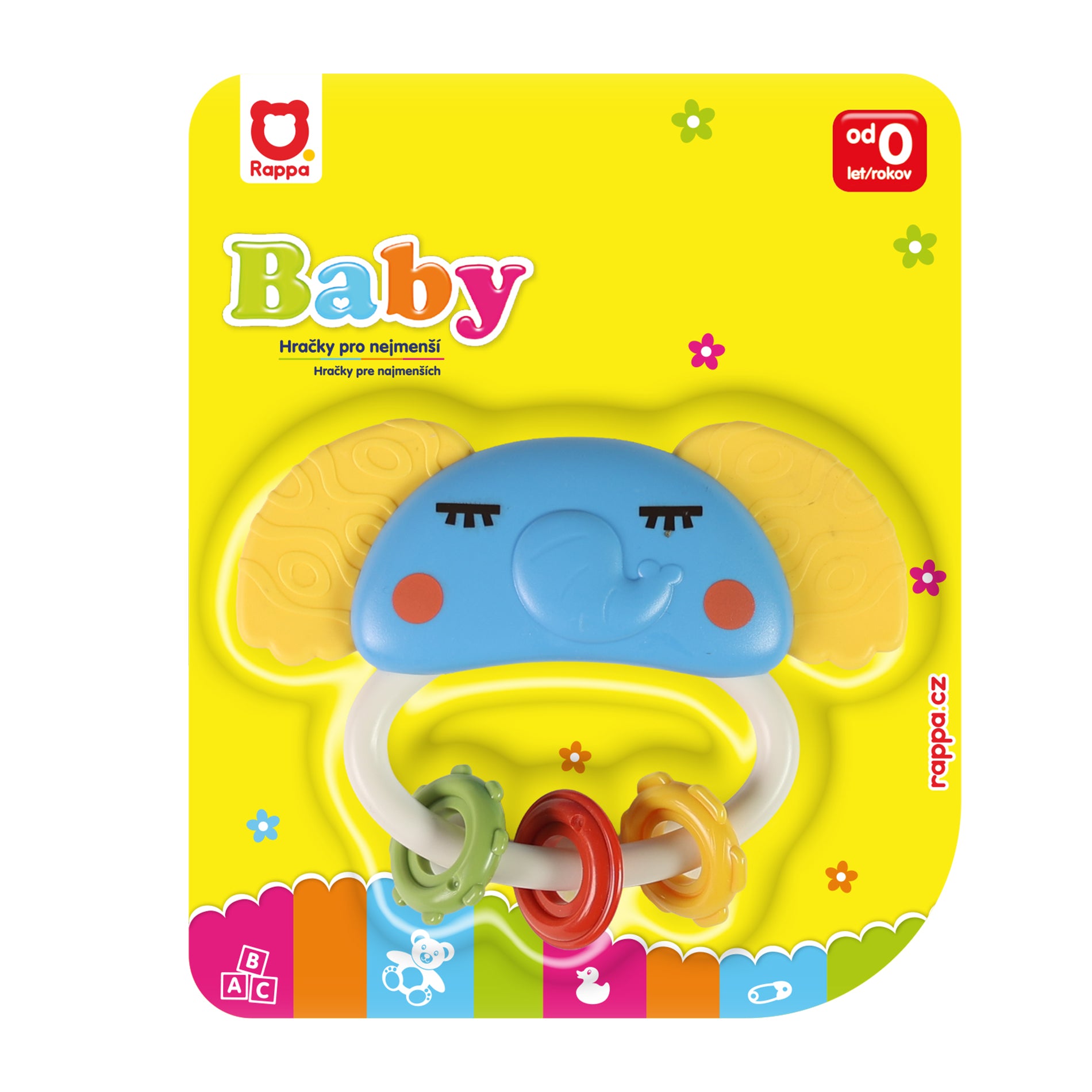 Colorful Elephant Rattle/teether Toy