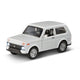 Coche blanco con sonido y luces.