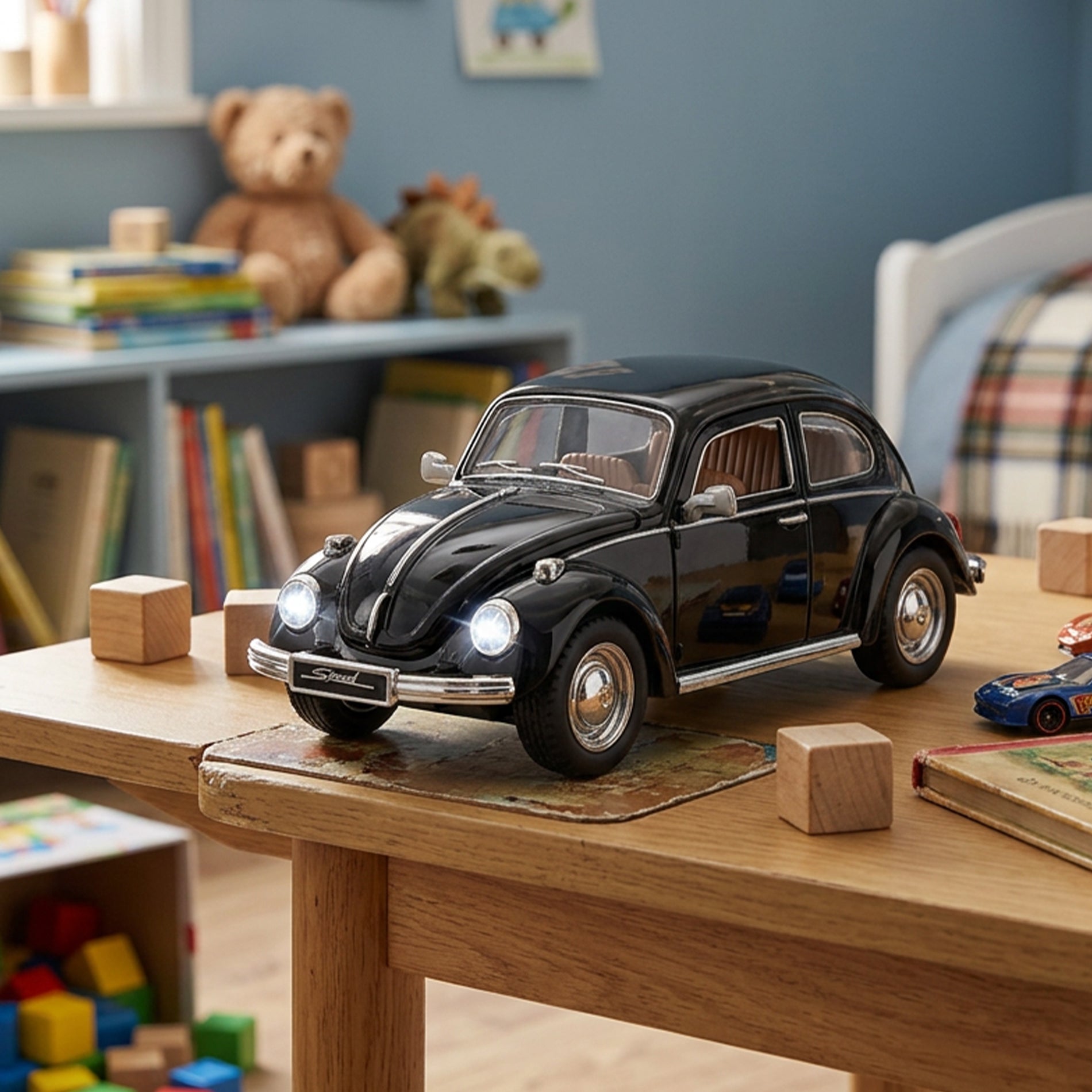 Black Passenger Car With Sound And Lights