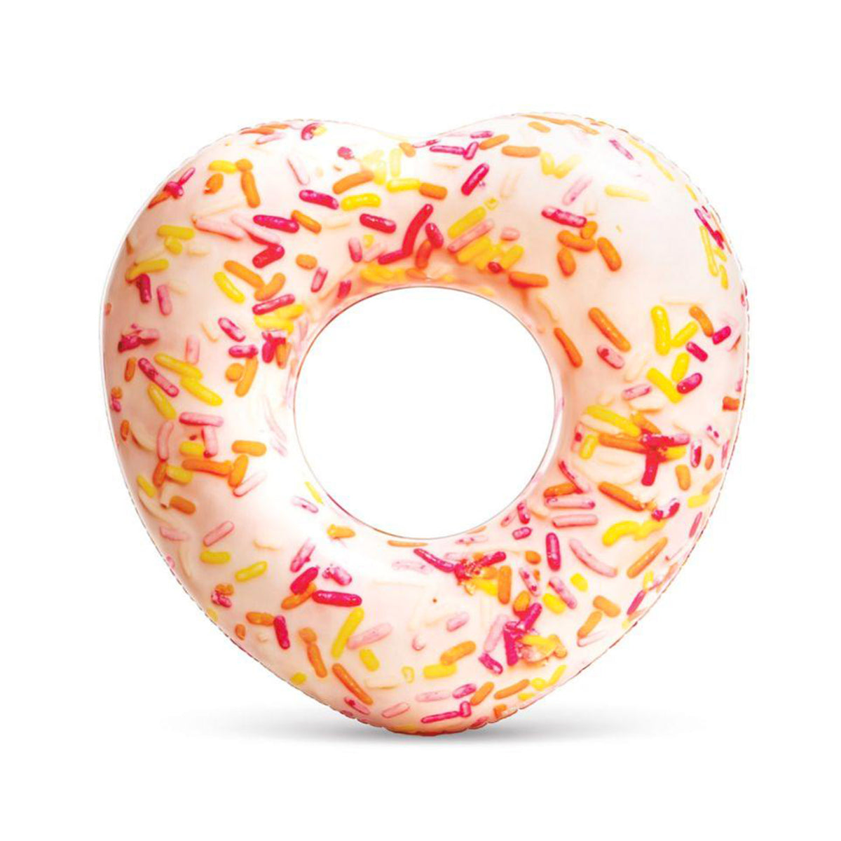 Inflatable Donut Heart Pool Float With Sprinkles