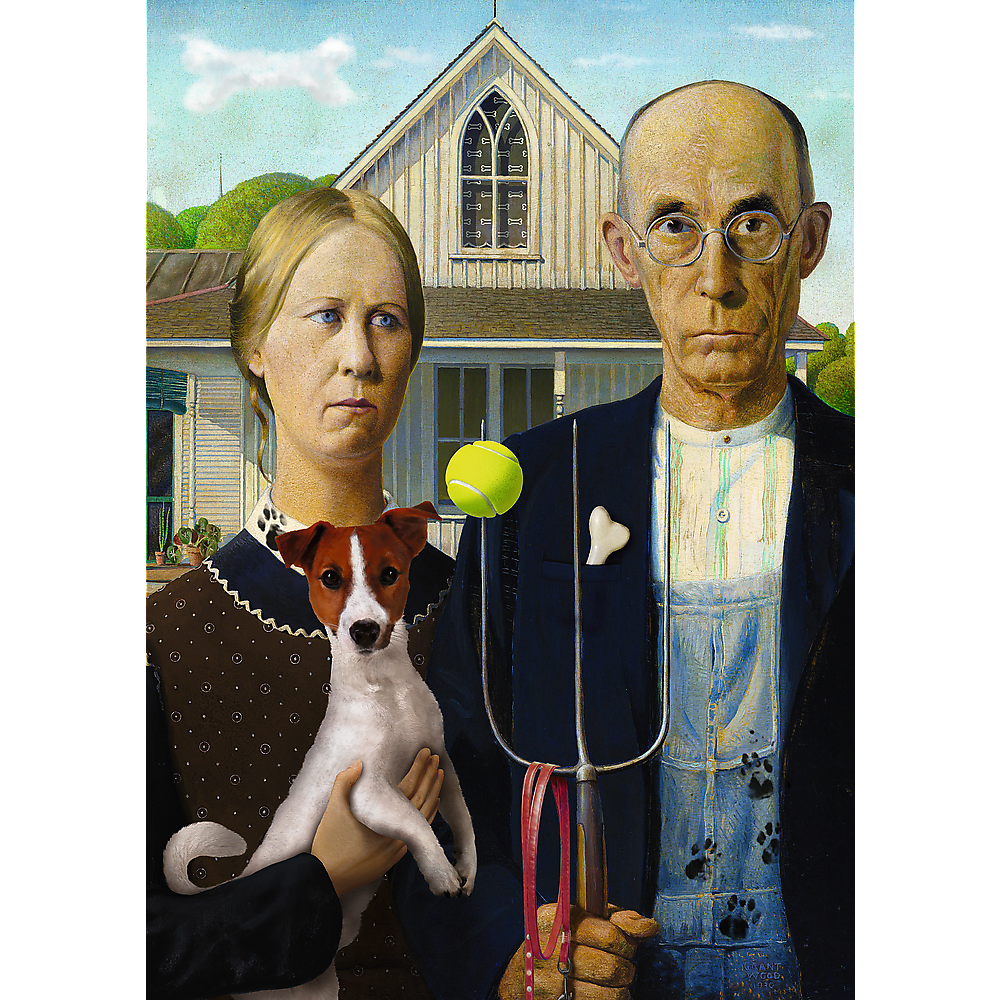 Puzzle - 500 - American Gothic: Dog Edition Trefl 37526