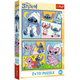 Puzzle 2x70 There's No Boredom With Stitch Disney Lilo Stitch Trefl 34444