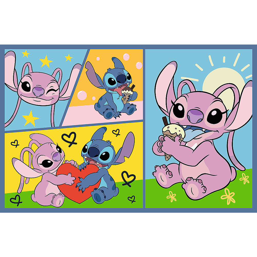 Puzzle 2x70 There's No Boredom With Stitch Disney Lilo Stitch Trefl 34444