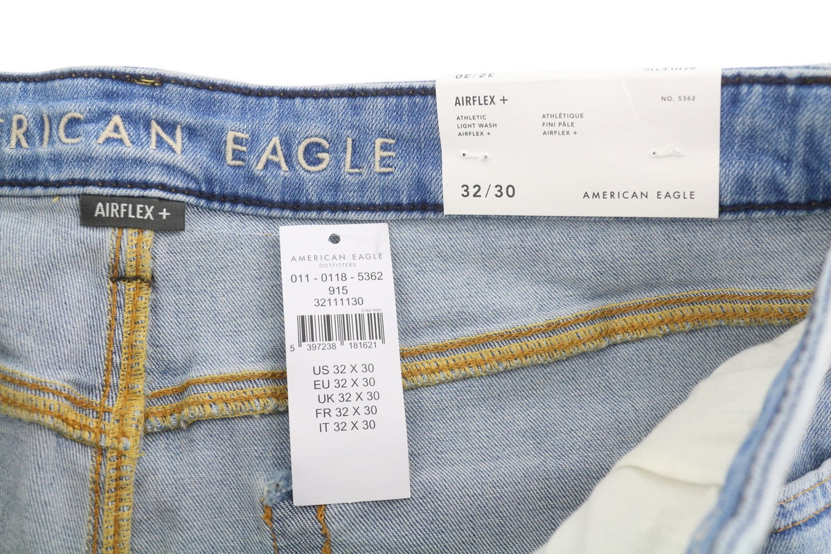 American Eagle Outfitters Airflex+ Men Jeansathletic Light Wash Blue
