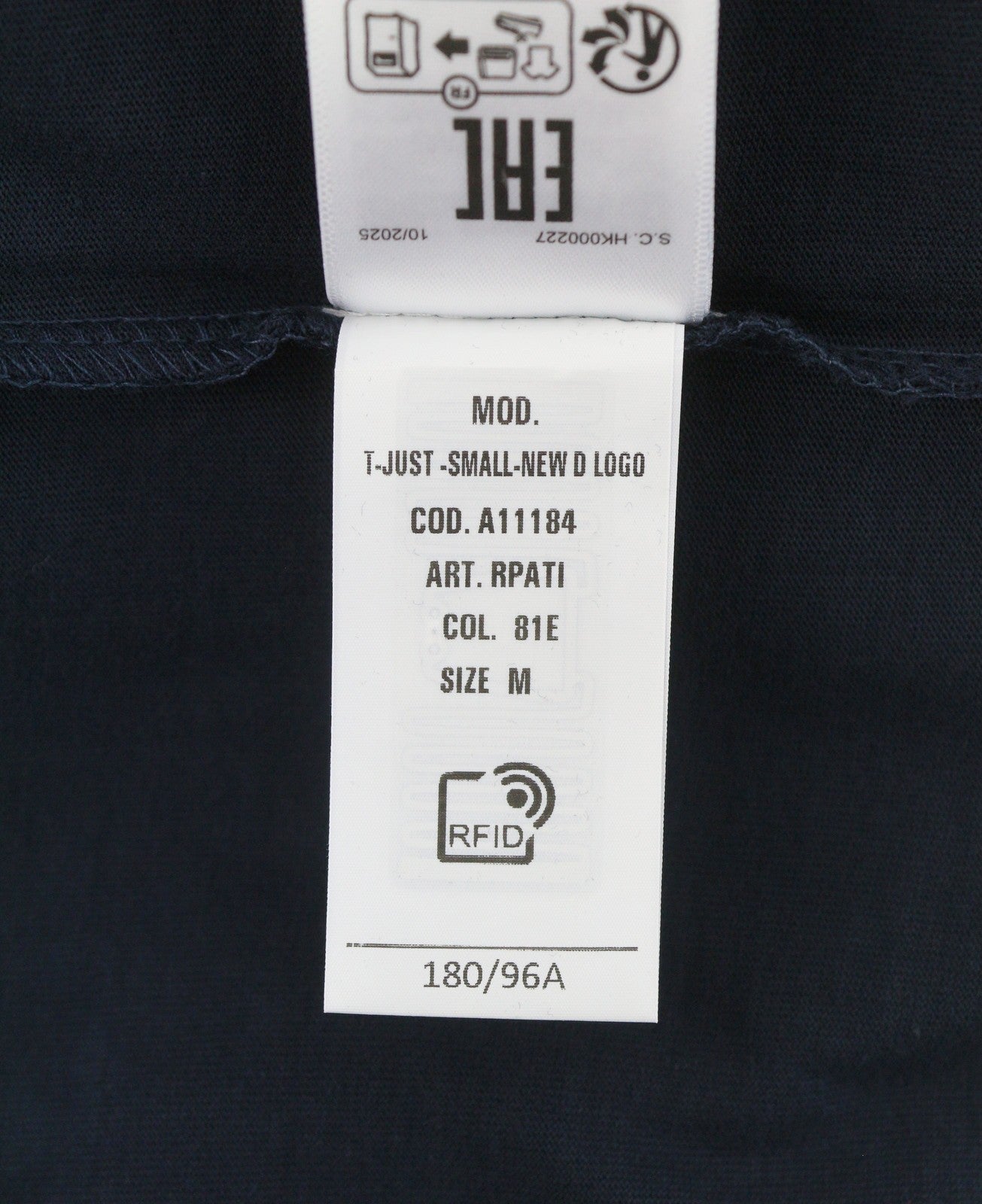 Diesel T-just-small-new D Logo Men T-shirtblue Cotton Tricot Short Sleeve
