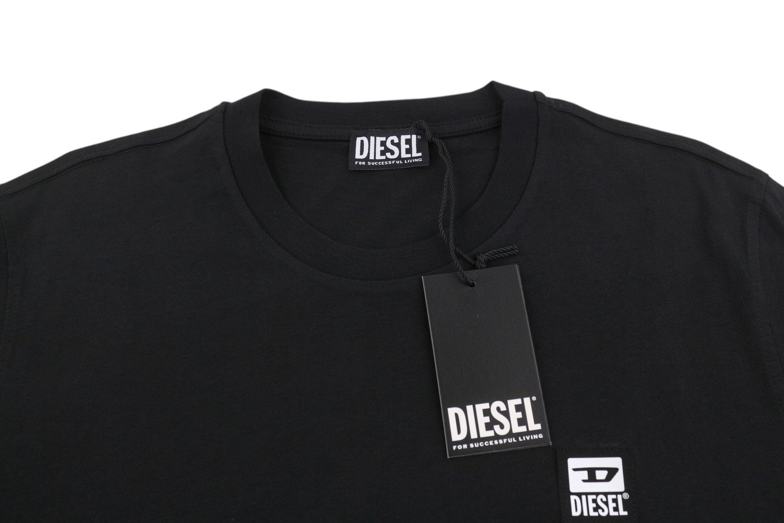 Diesel T-just-k30 Men T-shirtblack Cotton Tricot Crew Neck Short Sleeve
