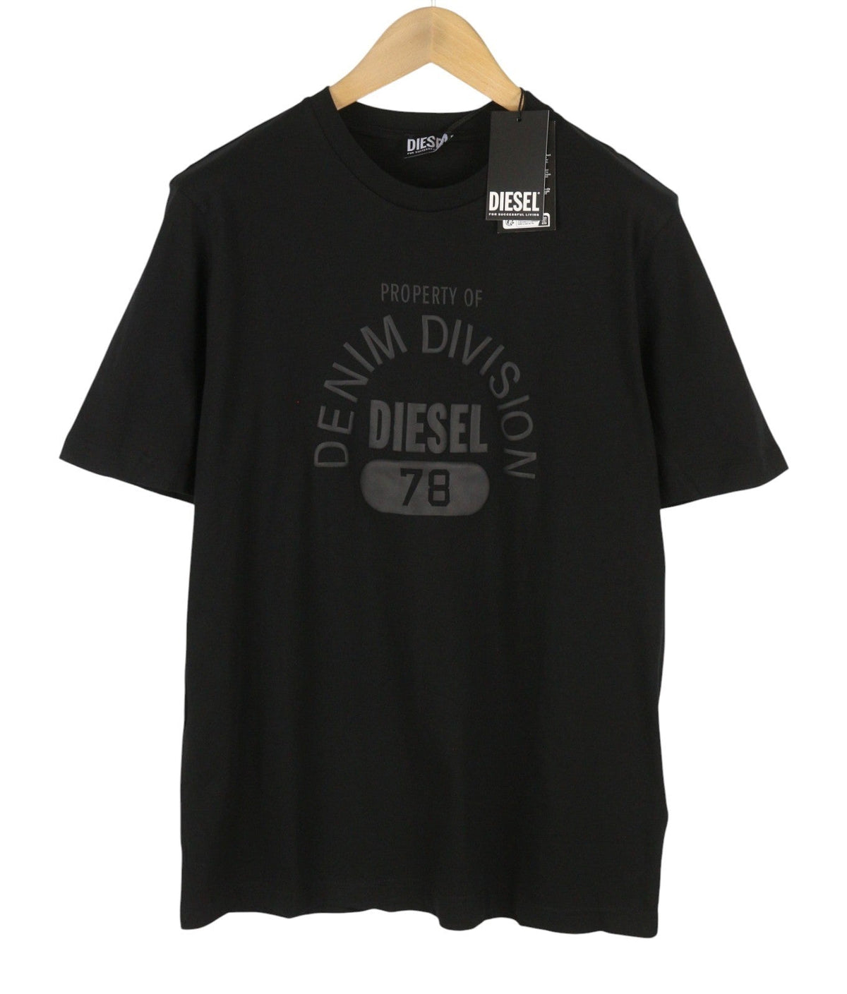 Pánske tričko Diesel T-just-e17-outčierne Bavlna Tricot Crew Krk s krátkym rukávom