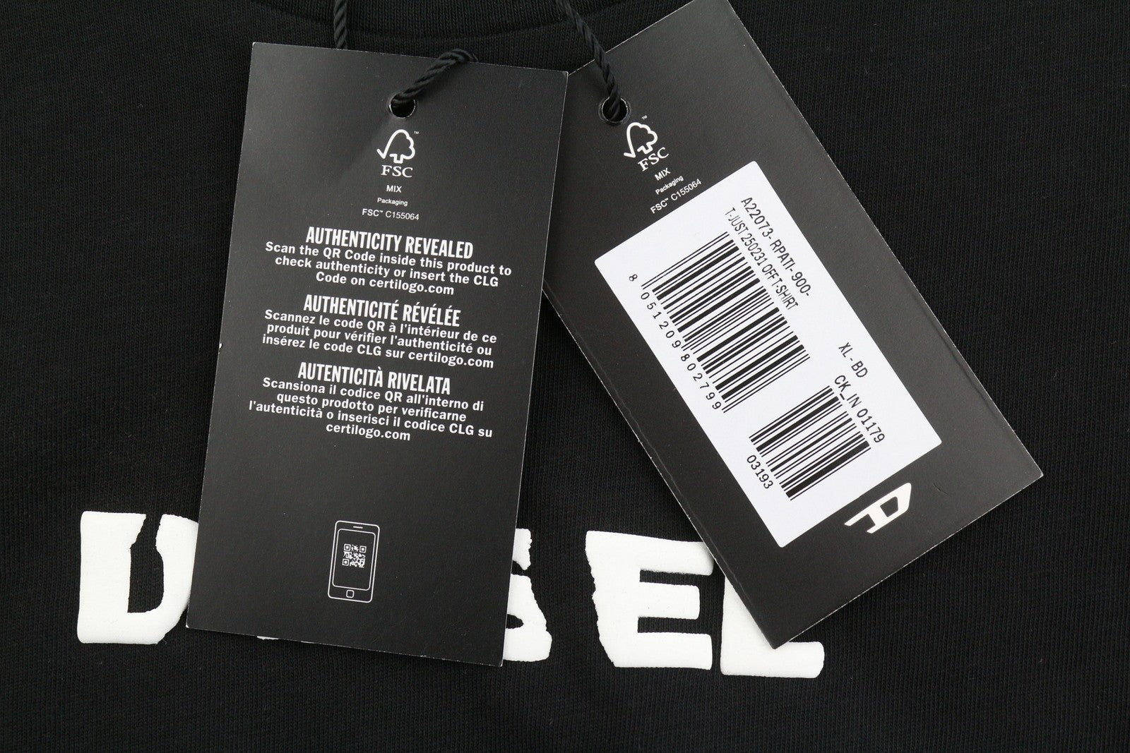 Diesel T-just 250231 Off Men T-shirtblack Cotton Tricot Crew Short Sleeve