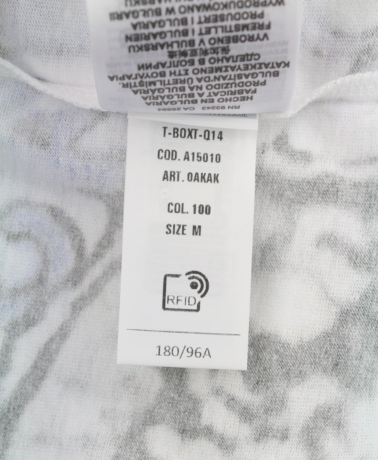 Diesel T-boxt-q14 Men T-shirtwhite Patterned Cotton Tricot Short Sleeve