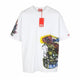 Diesel T-boxt-q14 Men T-shirtwhite Patterned Cotton Tricot Short Sleeve