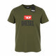 Diesel T-diego New D Logo Men T-shirtkhaki Green Cotton Tricot Short Sleeve