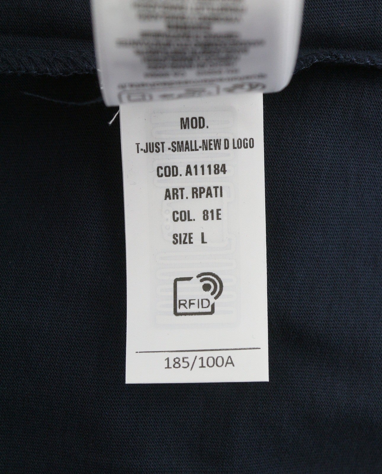 Diesel T-just-small-new D Logo Men T-shirtblue Cotton Tricot Short Sleeve
