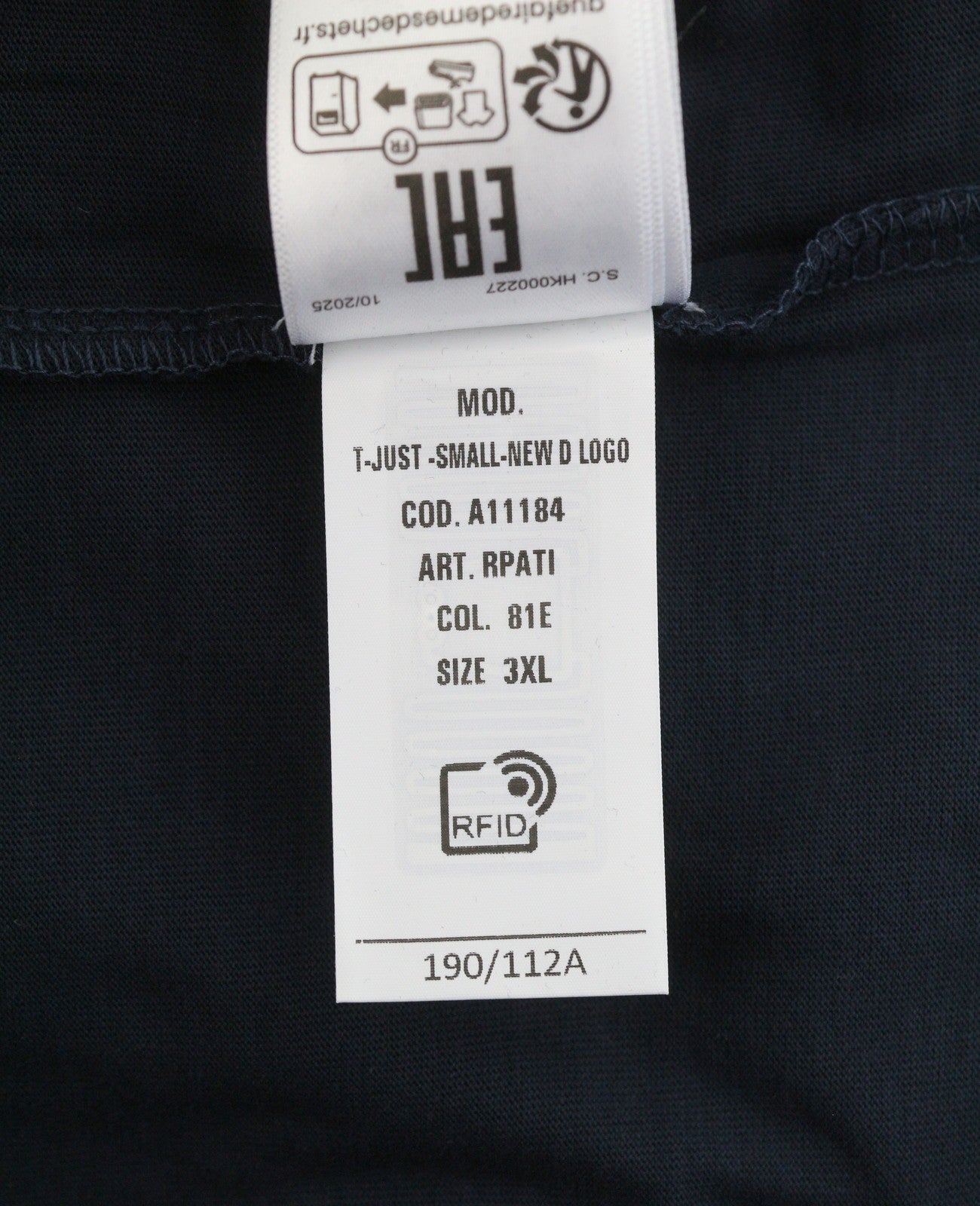 Diesel T-just-small-new D Logo Men T-shirtblue Cotton Tricot Short Sleeve