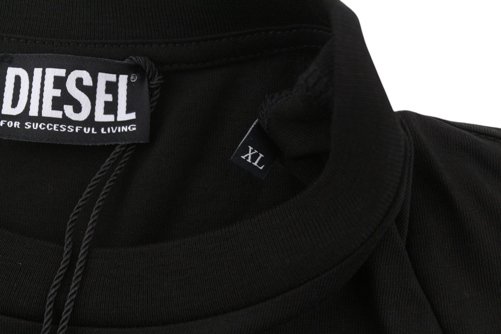 Diesel T-just 16 Men T-shirtblack Cotton Tricot Crew Neck Short Sleeve