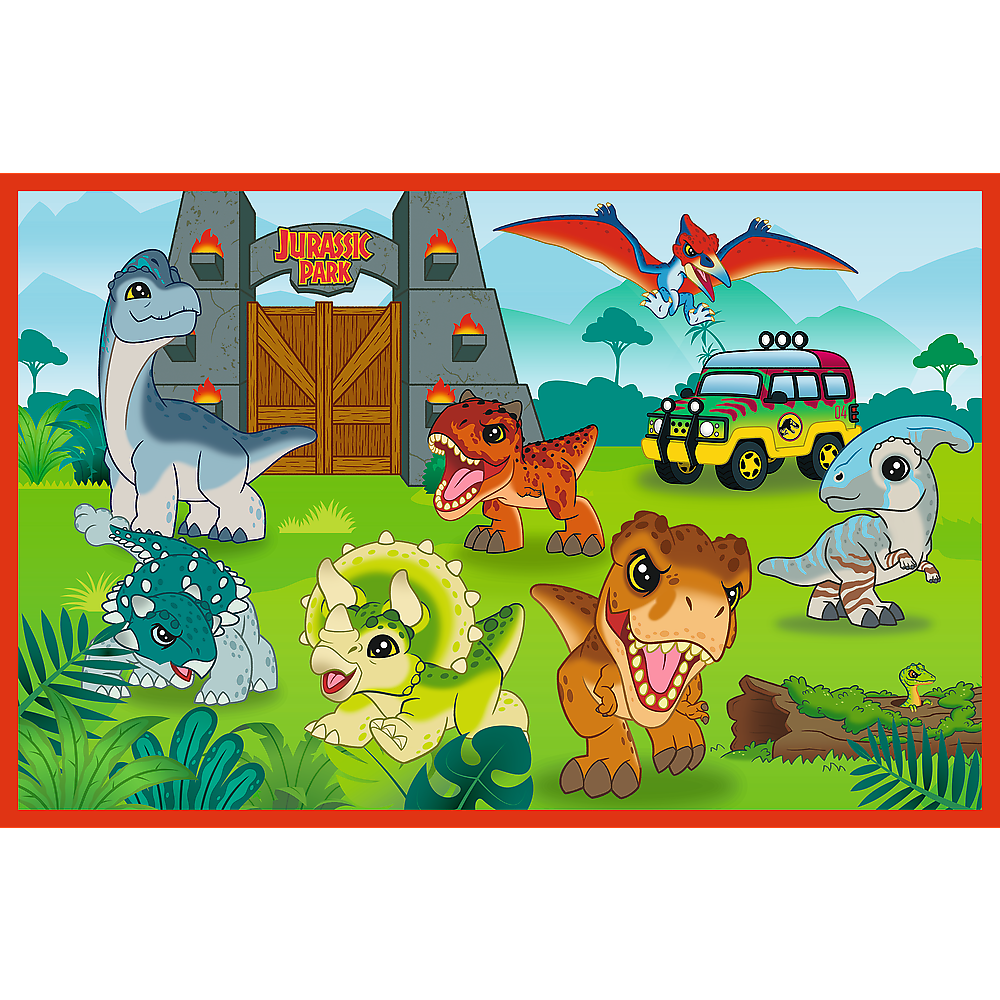 Puzzle - 2x24 - Small Dinosaurs - Universal Jurassic World Trefl 34437
