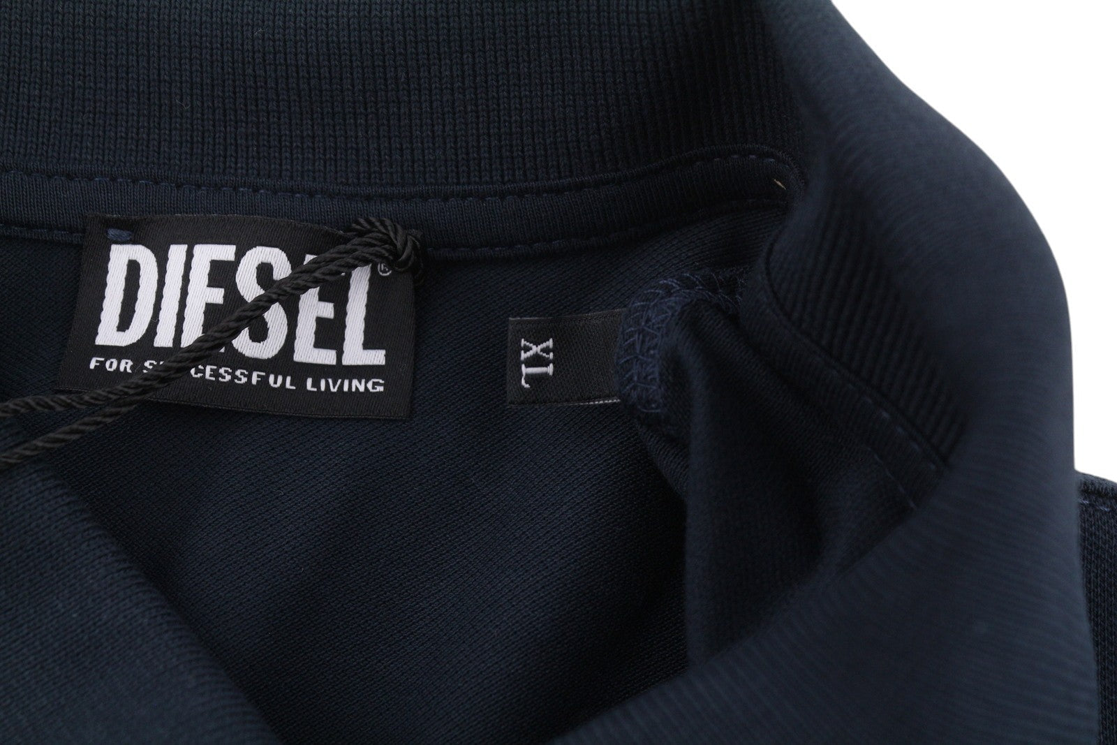 Diesel T-smith 260105 Off Men Polosdark Blue Front Logo Short Sleeve