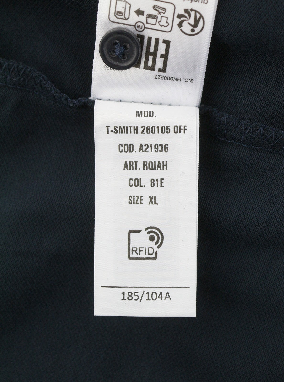 Diesel T-smith 260105 Off Men Polosdark Blue Front Logo Short Sleeve