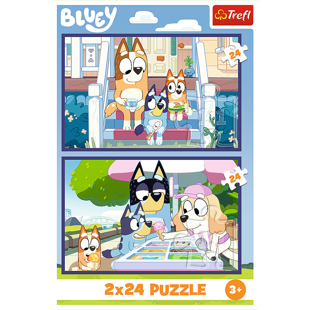Puzzle - 2x24 - Funny Bluey - Bbc Bluey Trefl 34446