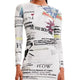 Desigual Weste Wapas Damen Kleid gemustert Crew Langarm Mini