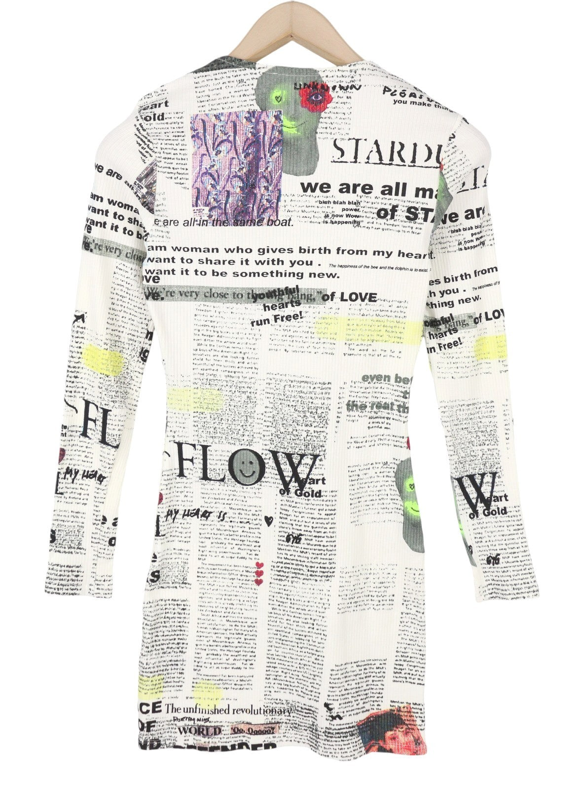 Desigual Weste Wapas Damen Kleid gemustert Crew Langarm Mini