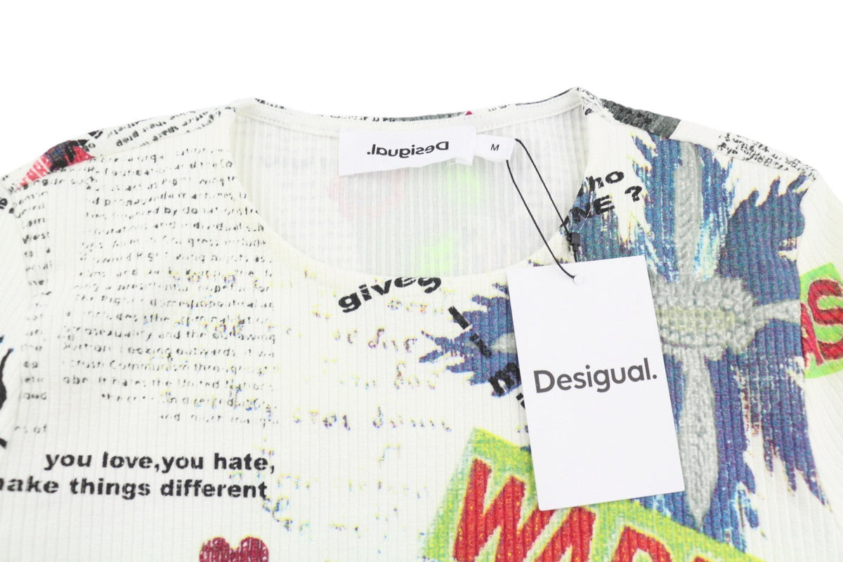 Desigual Weste Wapas Damen Kleid gemustert Crew Langarm Mini