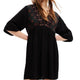 Desigual Chaleco Marian Mujer Vestidonegro Estampado Extragrande Mangas 3/4