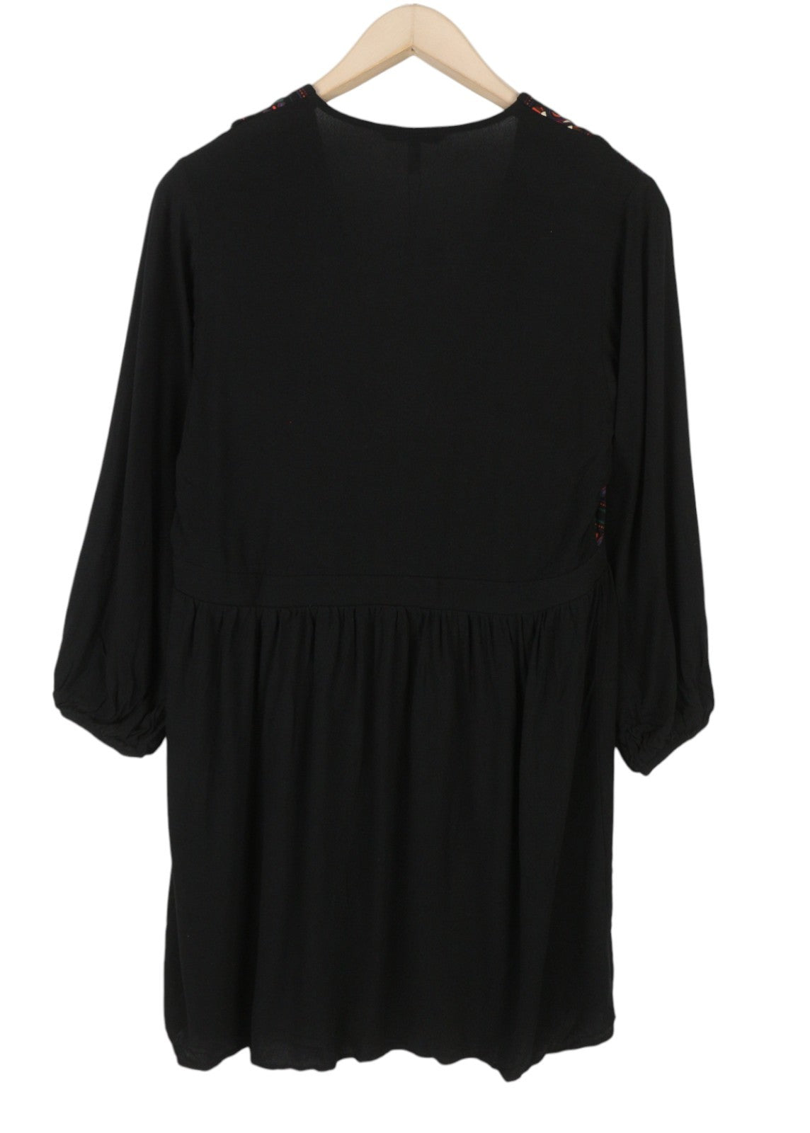 Desigual Chaleco Marian Mujer Vestidonegro Estampado Extragrande Mangas 3/4