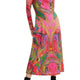 Desigual Heather Femme Robemulticolore Impression Numérique Manches Longues Midi