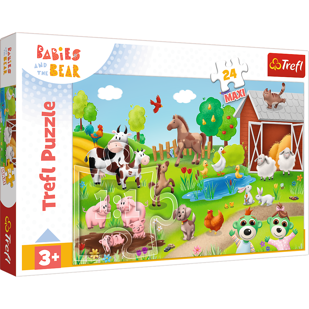 Puzzle 24 Maxi – Little Ones And Animals – Trefl 14372