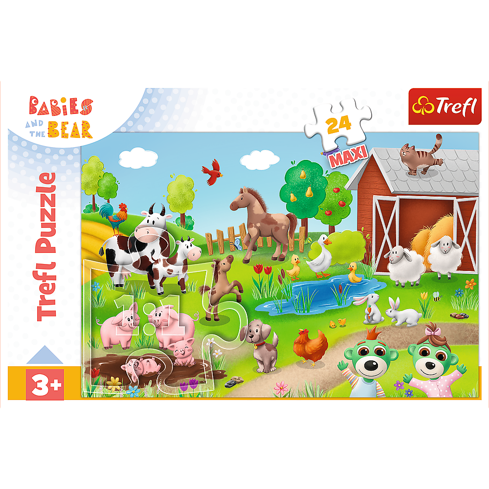 Puzzle 24 Maxi – Little Ones And Animals – Trefl 14372