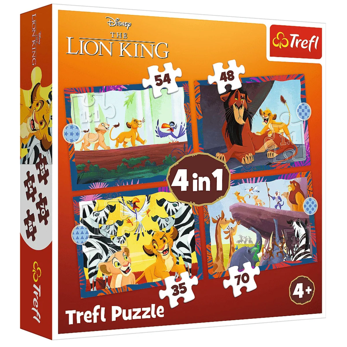 Puzzle - 4 In 1 - Brave Lion King / Disney Lion King Trefl 34653