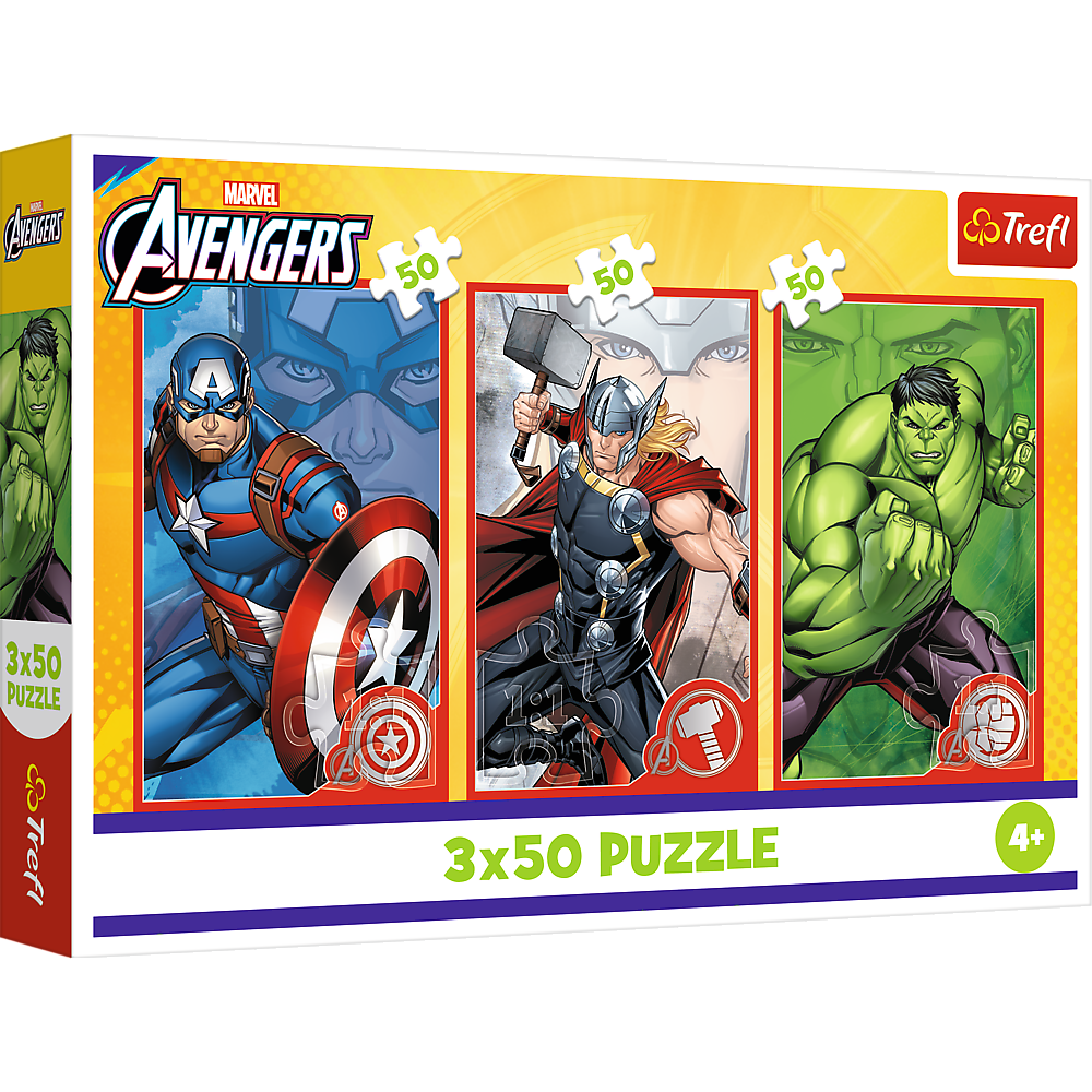 Puzzle - 3x50 - Your Hero / Disney Marvel The Avengers Trefl 34891