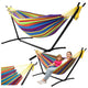 Garden Hammock With Frame For Two People Colorful 200x120