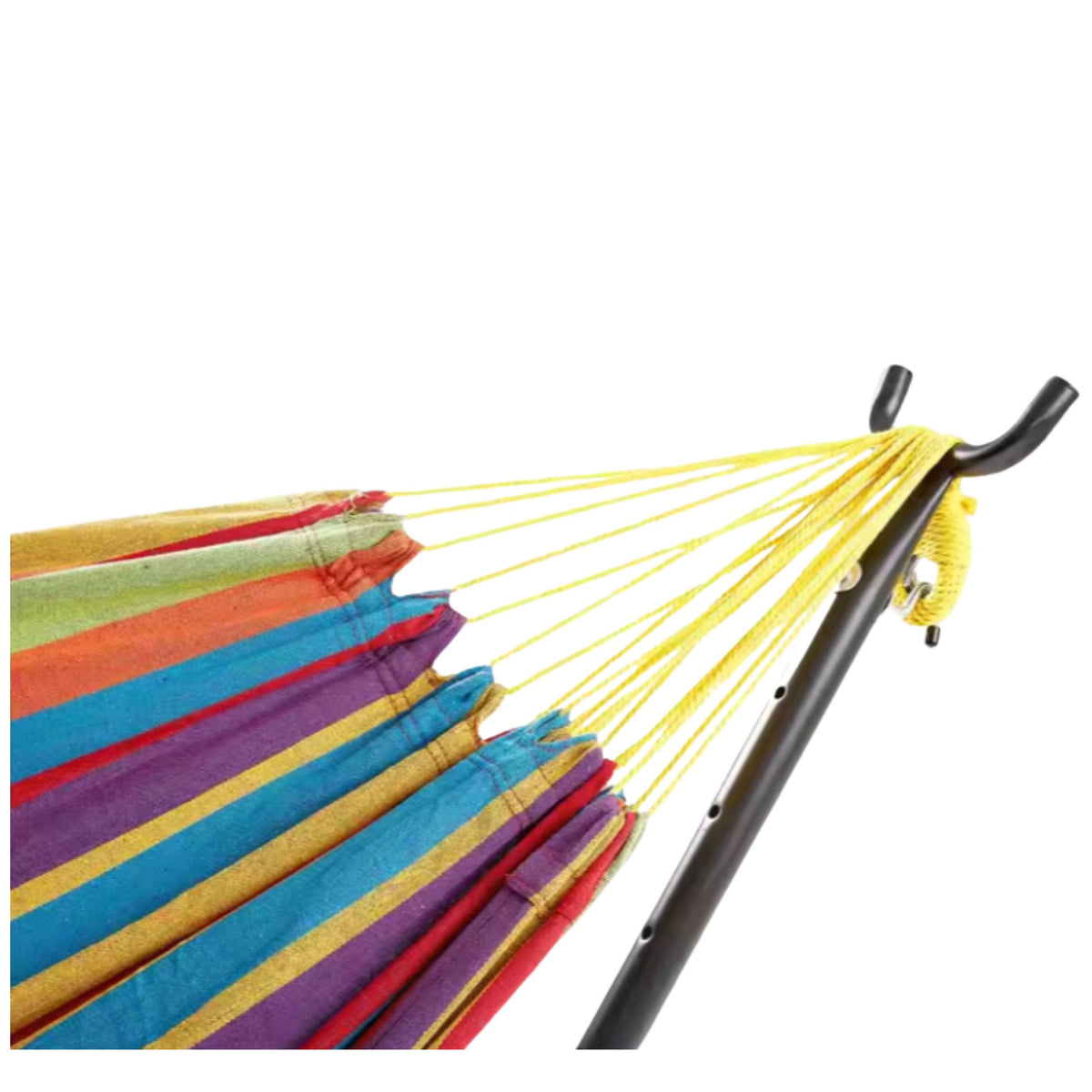 Garden Hammock With Frame For Two People Colorful 200x120