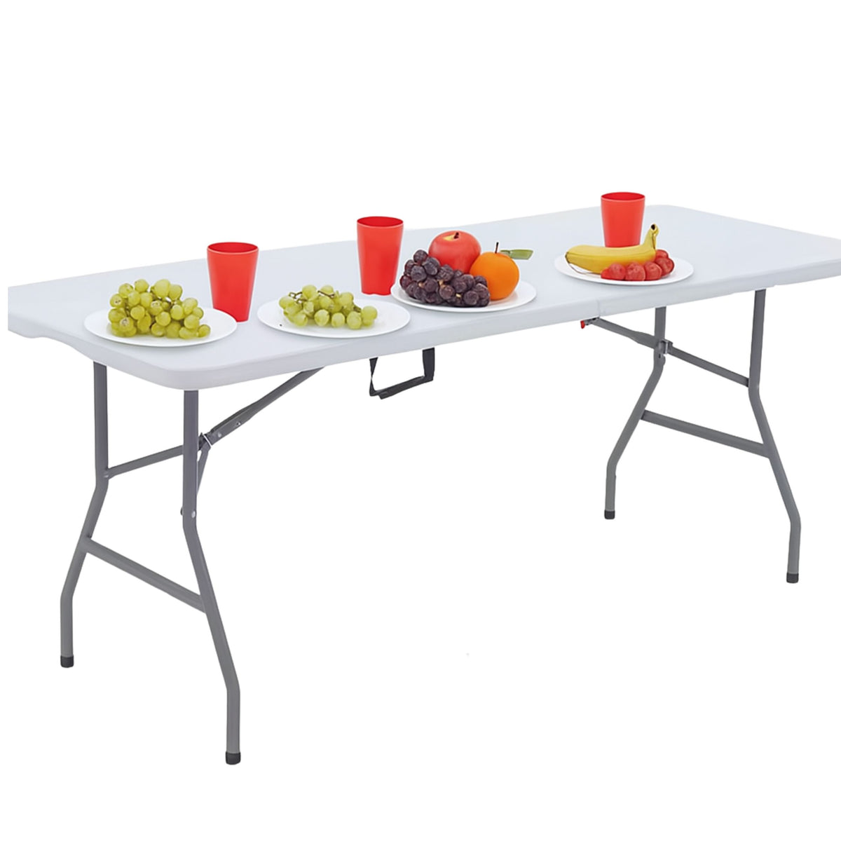 Folding Table With Lock Catering Banquet Table White 180 X 74 Cm