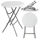 Folding Table With Lock Catering Banquet Round White 80x73cm