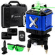 4d Laser Level Plane 16 Lines Case 2 Batteries Blue