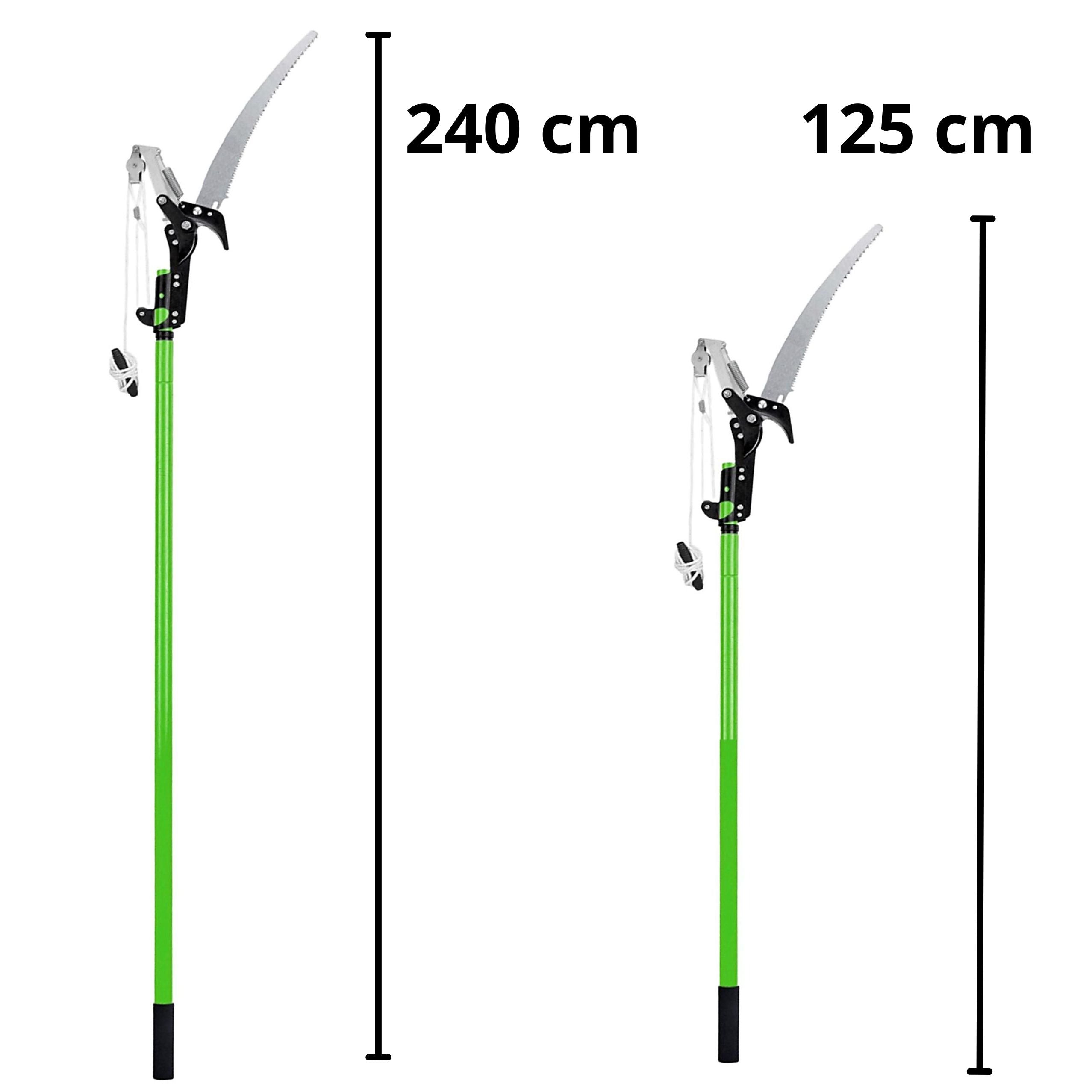 Telescopic Pruning Shears Pruner Branch Saw 2in1 On A Pole 125-240 Cm