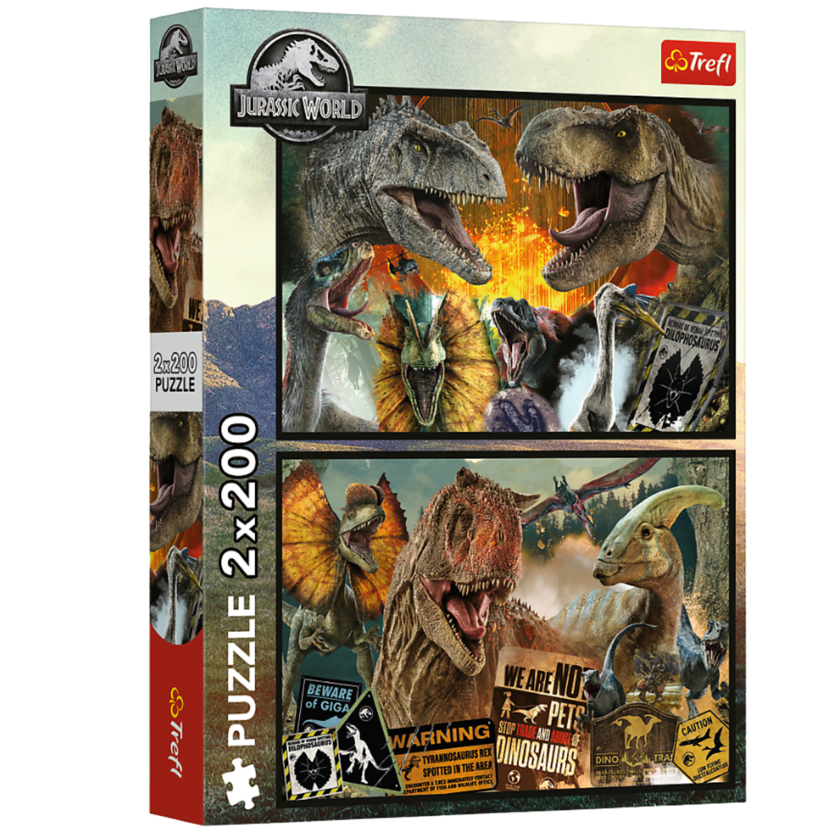Puzzle - 2x200 – Prehistoric World – Jurassic World – Trefl 13316
