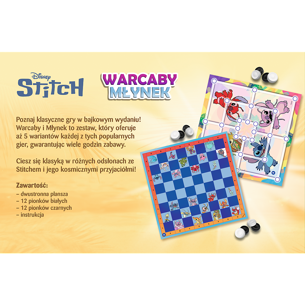 Checkers And Mill Game Lilo And Stitch Trefl 02799