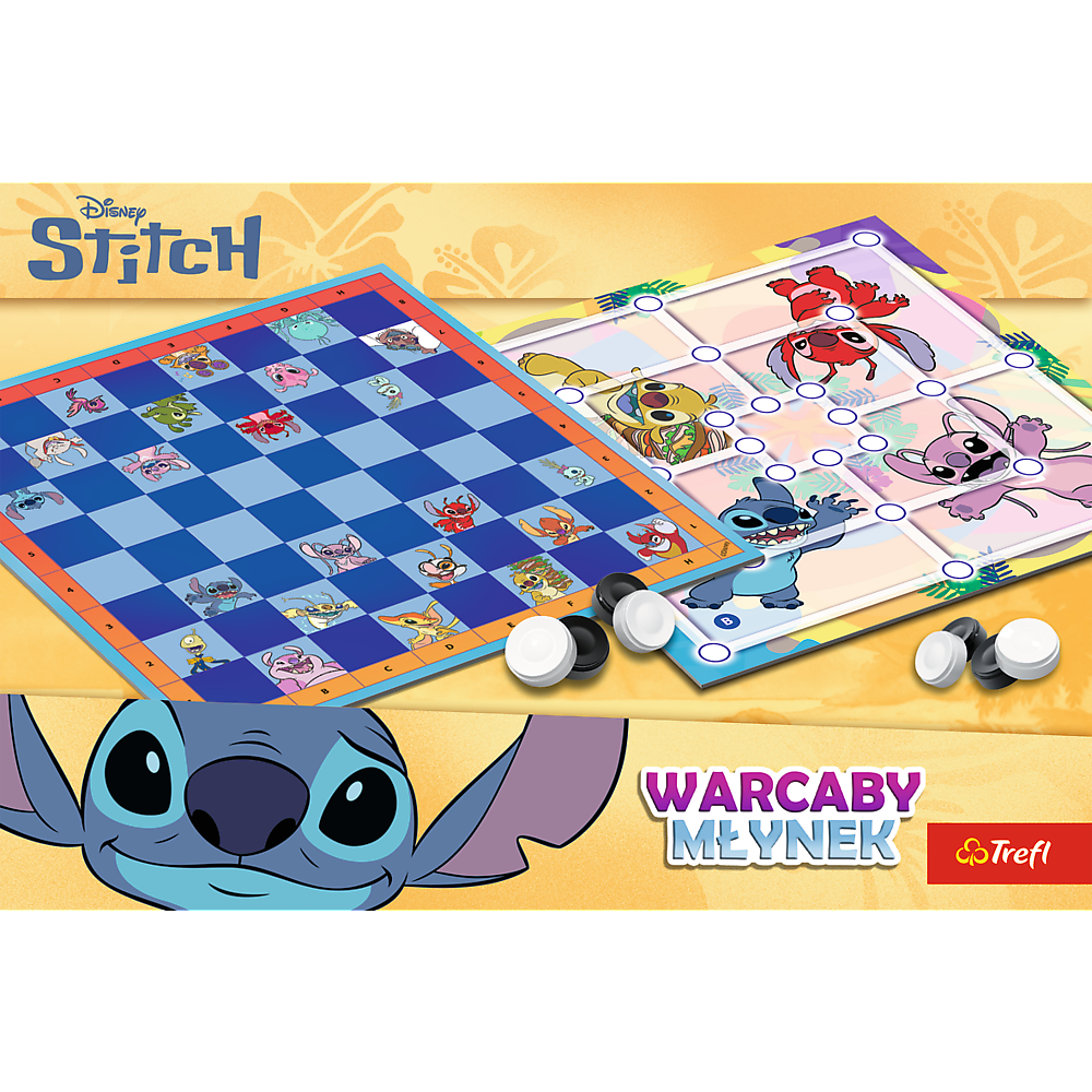 Checkers And Mill Game Lilo And Stitch Trefl 02799