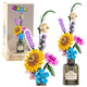 Construction Blocks Bouquet Of Colorful Flowers In A Vase 387 Pcs.
