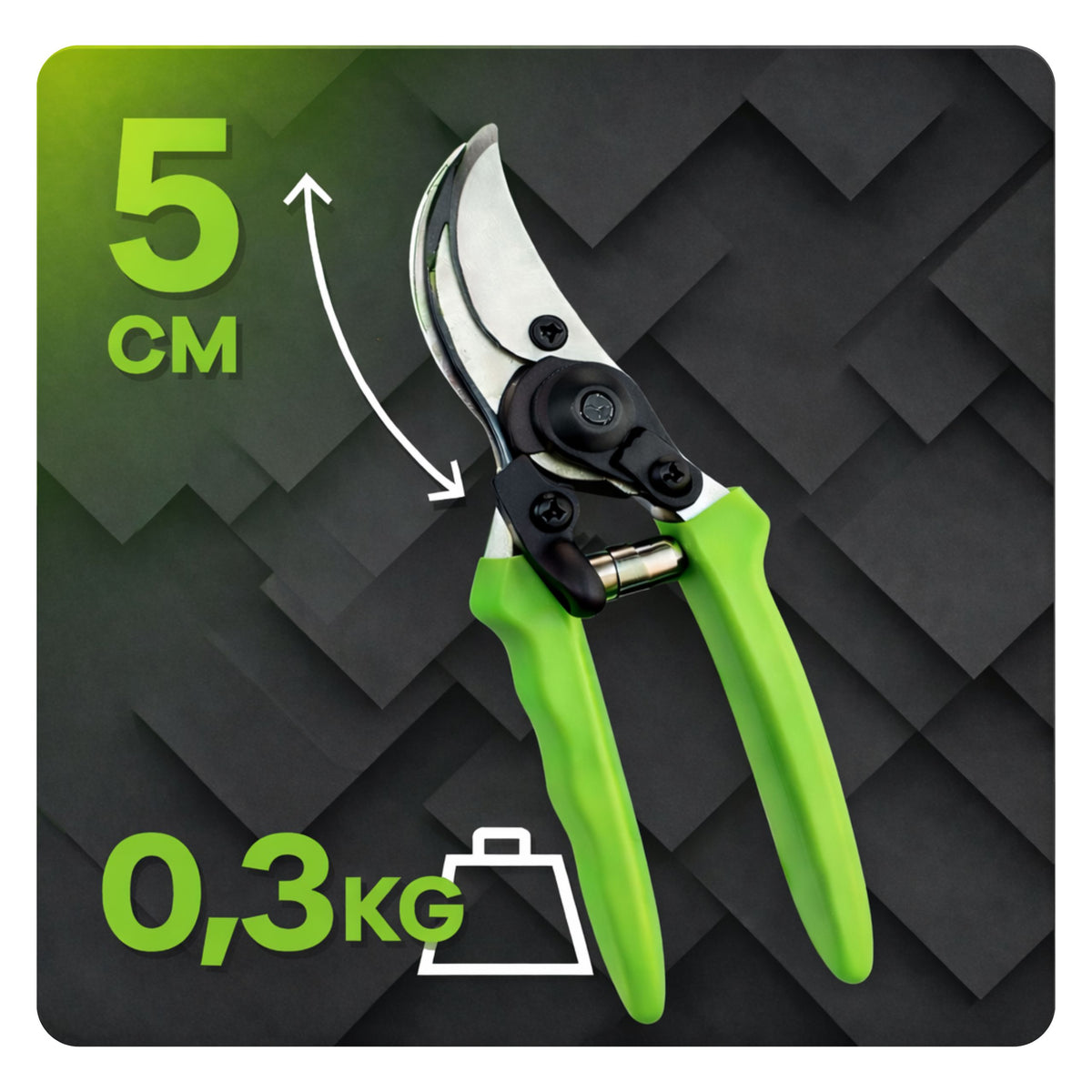 Set Of Garden Hedge Pruners With Case 3 Pcs.