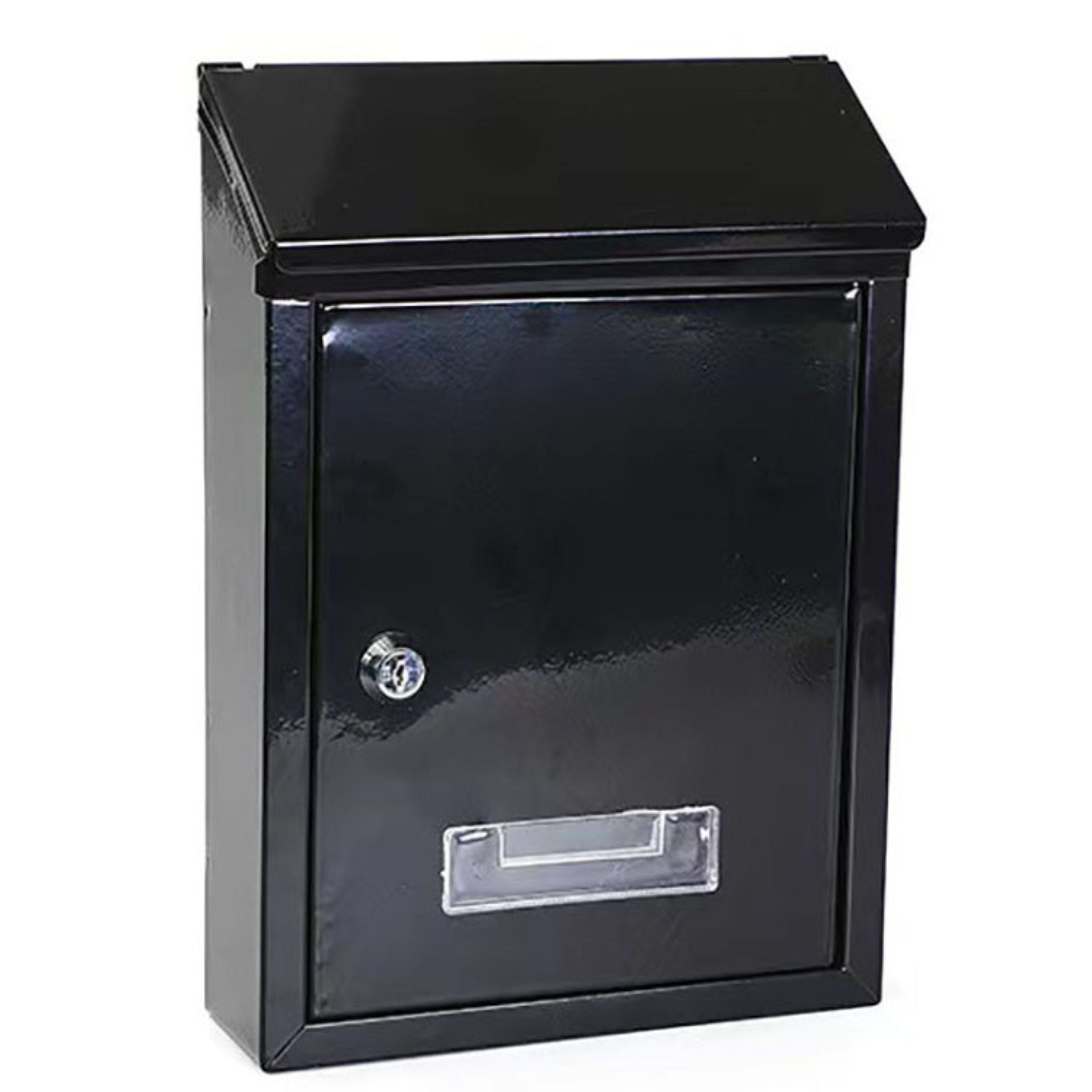 Mailbox For Letters Galvanized Steel Black 26.5x18.5x6.5cm
