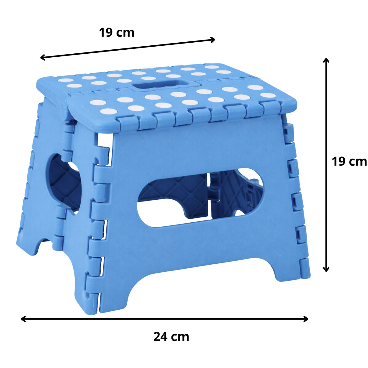 Folding Stool Footrest Step Anti-slip Blue 24x19 Cm