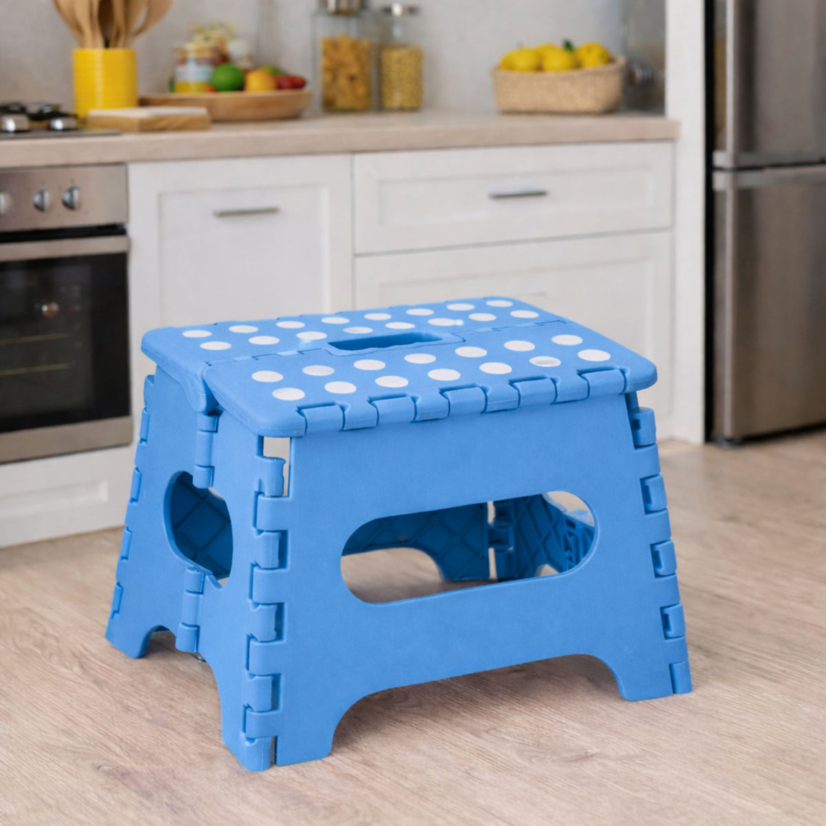 Folding Stool Footrest Step Anti-slip Blue 24x19 Cm